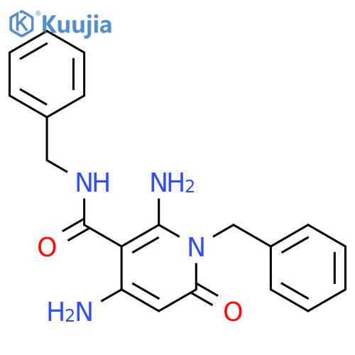 3-Pyridinecarboxamide,2,4-diamino-1,6-dihydro-6-oxo-N,1-bis(phenylmethyl)- structure