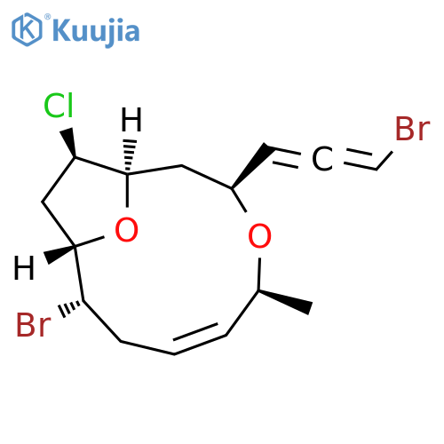 4,13-Dioxabicyclo[8.2.1]tridec-6-ene, 9-bromo-3-[(1R)-3-bromo-1,2-propadien-1-yl]-12-chloro-5-methyl-, (1R,3S,5S,6E,9S,10S,12R)- structure