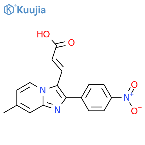 3-[7-Methyl-2-(4-nitrophenyl)imidazo[1,2-a]pyridin-3-yl]acrylic acid structure