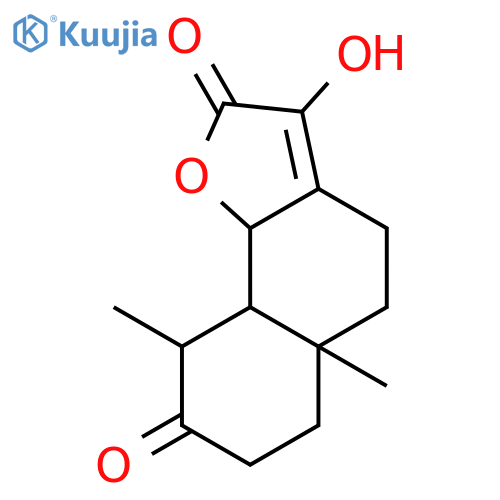 (5aS,9S,9aS,9bR)-3-hydroxy-5a,9-dimethyl-5,5a,6,7,9a,9b-hexahydronaphtho[1,2-b]furan-2,8(4H,9H)-dione structure