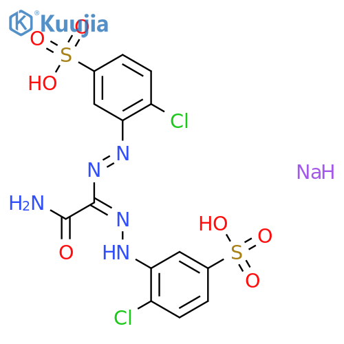sodium;3-[(2E)-2-[2-amino-1-[(2-chloro-5-sulfophenyl)diazenyl]-2-oxoethylidene]hydrazinyl]-4-chlorobenzenesulfonic acid structure
