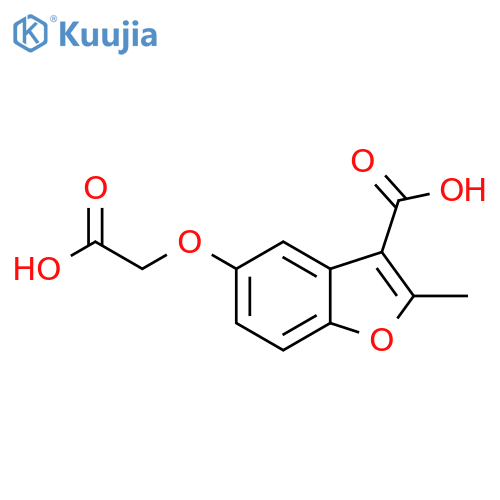 5-(carboxymethoxy)-2-methyl-1-benzofuran-3-carboxylic acid structure