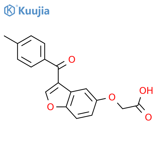 {[3-(4-methylbenzoyl)-1-benzofuran-5-yl]oxy}acetic acid structure