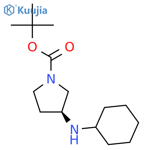 1-Pyrrolidinecarboxylic acid, 3-(cyclohexylamino)-, 1,1-dimethylethylester, (3S)- structure
