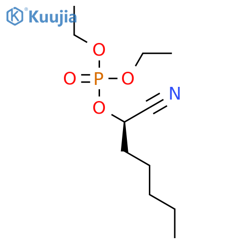 Phosphoric acid, (1R)-1-cyanohexyl diethyl ester structure