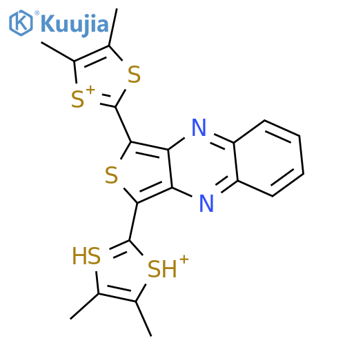 1,3-Dithiol-1-ium, 2,2'-thieno[3,4-b]quinoxaline-1,3-diylbis[4,5-dimethyl- structure