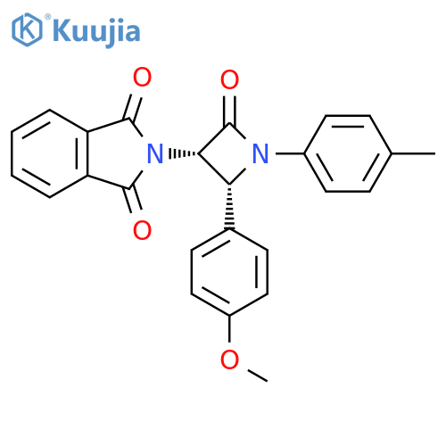 1H-Isoindole-1,3(2H)-dione, 2-[(2R,3S)-2-(4-methoxyphenyl)-1-(4-methylphenyl)-4-oxo-3-azetidinyl]-, rel- structure