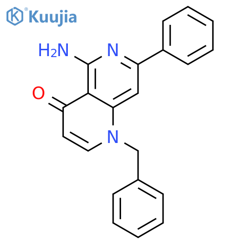 1,6-Naphthyridin-4(1H)-one, 5-amino-7-phenyl-1-(phenylmethyl)- structure