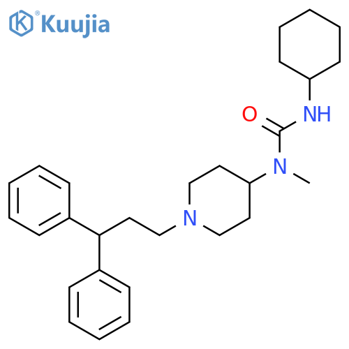 Urea, N'-cyclohexyl-N-[1-(3,3-diphenylpropyl)-4-piperidinyl]-N-methyl- structure