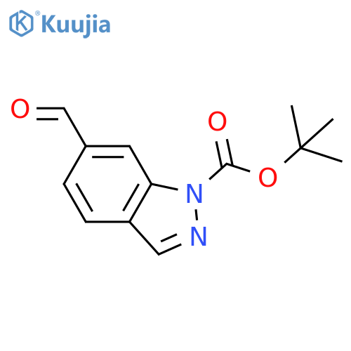 1H-Indazole-1-carboxylic acid, 6-formyl-, 1,1-dimethylethyl ester structure