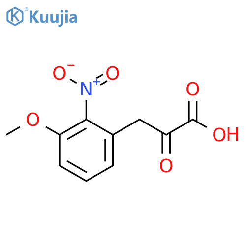 3-(3-methoxy-2-nitrophenyl)-2-oxopropanoic acid structure