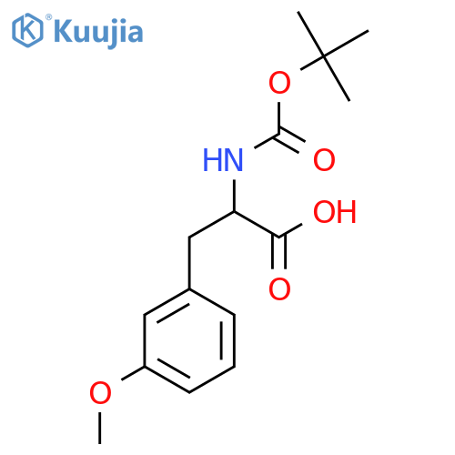 2-{(tert-butoxy)carbonylamino}-3-(3-methoxyphenyl)propanoic acid structure