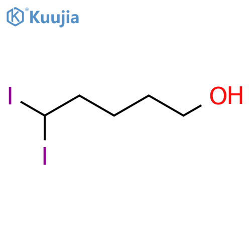 1-Pentanol, 5,5-diiodo- structure