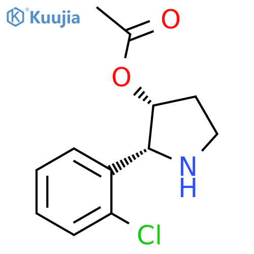 3-Pyrrolidinol, 2-(2-chlorophenyl)-, 3-acetate, (2R,3R)-rel- structure