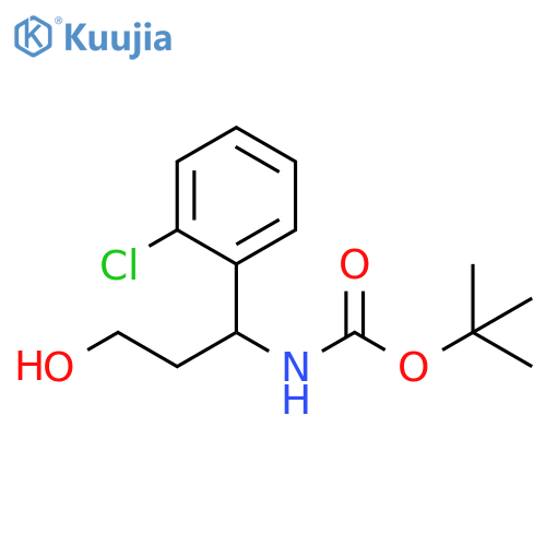Carbamic acid, [1-(2-chlorophenyl)-3-hydroxypropyl]-, 1,1-dimethylethyl ester (9CI) structure