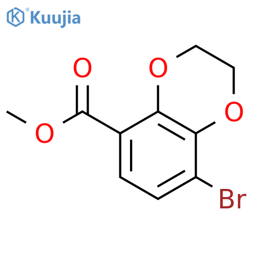 1,4-Benzodioxin-5-carboxylic acid, 8-bromo-2,3-dihydro-, methyl ester structure