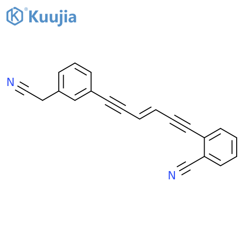 Benzeneacetonitrile, 3-[6-(2-cyanophenyl)-3-hexene-1,5-diynyl]- structure