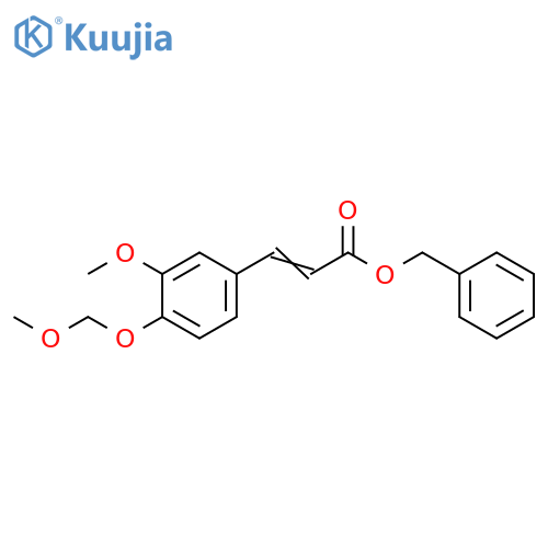 2-Propenoic acid, 3-[3-methoxy-4-(methoxymethoxy)phenyl]-,phenylmethyl ester structure