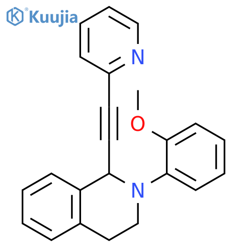 Isoquinoline,1,2,3,4-tetrahydro-2-(2-methoxyphenyl)-1-(2-pyridinylethynyl)- structure