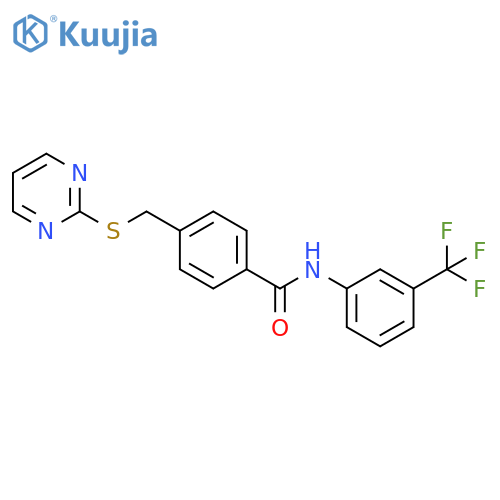 4-(pyrimidin-2-ylsulfanyl)methyl-N-3-(trifluoromethyl)phenylbenzamide structure