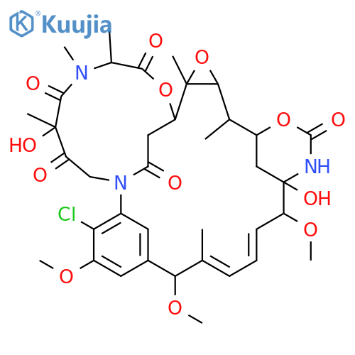 (12Z,14Z)-20-chloro-10,25-dihydroxy-11,16,19-trimethoxy-2,5,15,25,27,28-hexamethyl-3,7,30-trioxa-9,22,27-triazapentacyclo[20.8.2.1~6,10~.1~17,21~.0~2,4~]tetratriaconta-12,14,17(33),18,20-pentaene-8,24,26,29,32-pentone structure