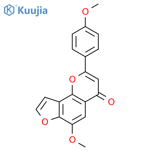 4H-FURO[2,3-H]-1-BENZOPYRAN-4-ONE, 6-METHOXY-2-(4-METHOXYPHENYL)- structure