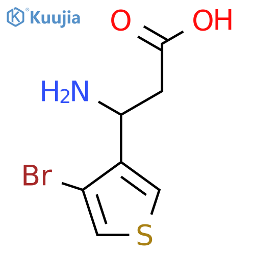 3-Amino-3-(4-bromothiophen-3-yl)propanoic acid structure