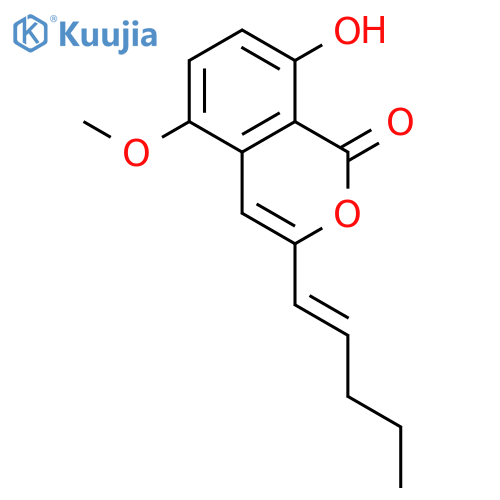 1H-2-Benzopyran-1-one, 8-hydroxy-5-methoxy-3-(1E)-1-pentenyl- structure