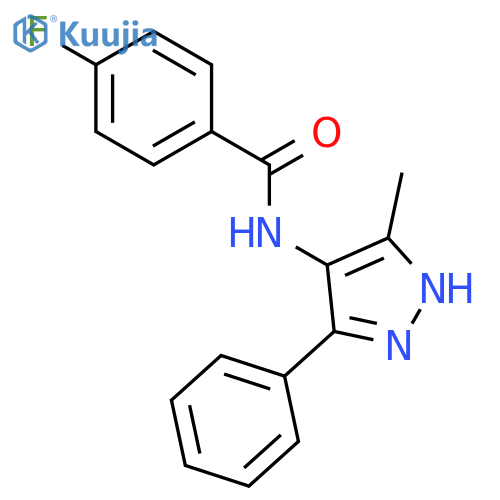 Benzamide, 4-fluoro-N-(3-methyl-5-phenyl-1H-pyrazol-4-yl)- structure