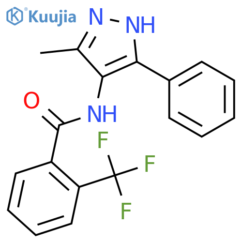 Benzamide, N-(3-methyl-5-phenyl-1H-pyrazol-4-yl)-2-(trifluoromethyl)- structure