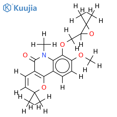 7-Methoxy,2'',3''-epoxide-8-(3,3-Dimethylallyloxy)-N-methylflindersine structure