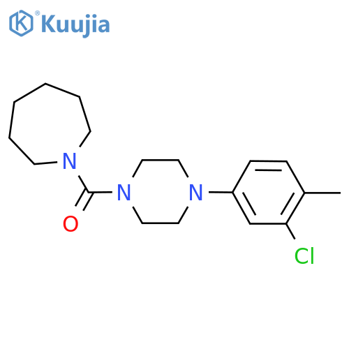 1-4-(3-chloro-4-methylphenyl)piperazine-1-carbonylazepane structure