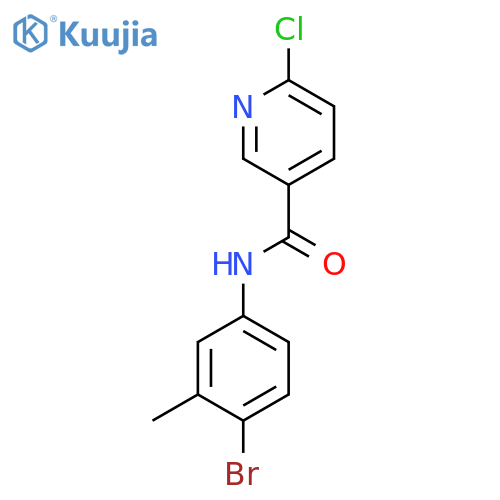 N-(4-bromo-3-methylphenyl)-6-chloropyridine-3-carboxamide structure