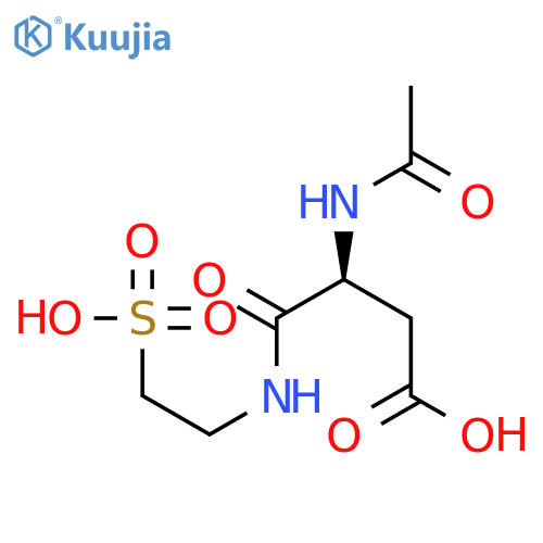 Butanoic acid, 3-(acetylamino)-4-oxo-4-[(2-sulfoethyl)amino]-, (S)- structure