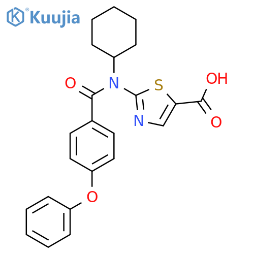 5-Thiazolecarboxylic acid, 2-[cyclohexyl(4-phenoxybenzoyl)amino]- structure