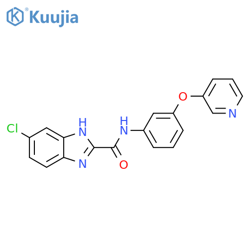 1H-Benzimidazole-2-carboxamide, 6-chloro-N-[3-(3-pyridinyloxy)phenyl]- structure