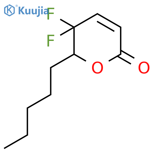 2H-Pyran-2-one, 5,5-difluoro-5,6-dihydro-6-pentyl- structure