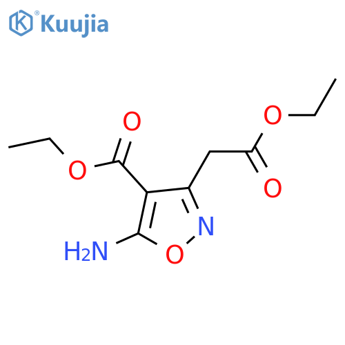 Ethyl 5-amino-3-(2-ethoxy-2-oxoethyl)isoxazole-4-carboxylate structure