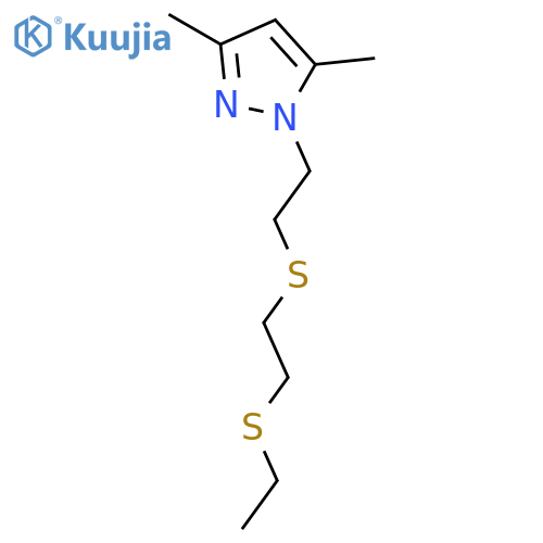 1H-Pyrazole, 1-[2-[[2-(ethylthio)ethyl]thio]ethyl]-3,5-dimethyl- structure