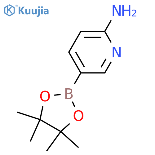 5-(tetramethyl-1,3,2-dioxaborolan-2-yl)pyridin-2-amine structure