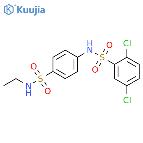 2,5-dichloro-N-[4-(ethylsulfamoyl)phenyl]benzenesulfonamide structure