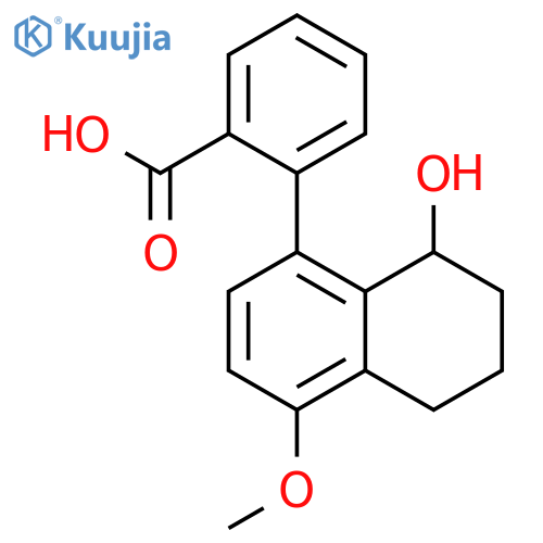Benzoic acid, 2-(5,6,7,8-tetrahydro-8-hydroxy-4-methoxy-1-naphthalenyl)- structure