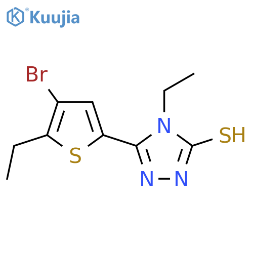 5-(4-bromo-5-ethylthiophen-2-yl)-4-ethyl-4H-1,2,4-triazole-3-thiol structure