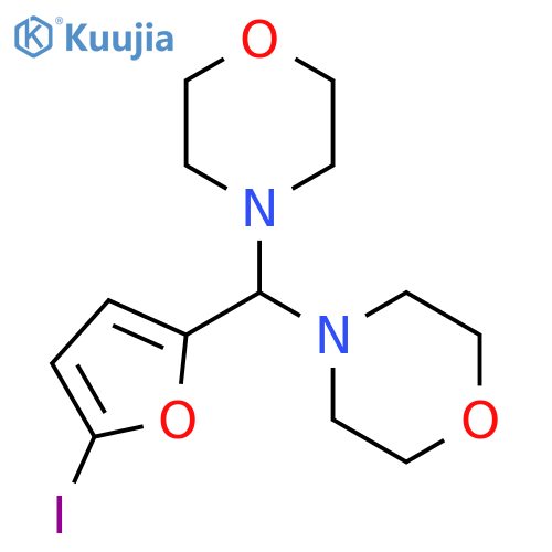 MORPHOLINE, 4,4'-[(5-IODO-2-FURANYL)METHYLENE]BIS- structure