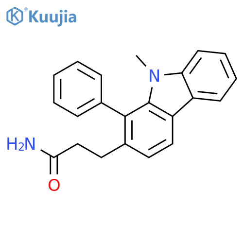 9H-Carbazole-2-propanamide, 9-methyl-1-phenyl- structure