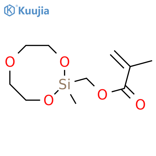 2-Propenoic acid, 2-methyl-,(2-methyl-1,3,6-trioxa-2-silacyclooct-2-yl)methyl ester structure