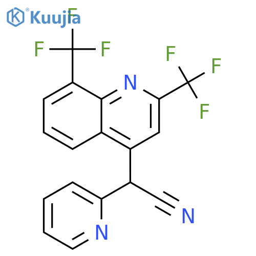 4-Quinolineacetonitrile,a-2-pyridinyl-2,8-bis(trifluoromethyl)- structure