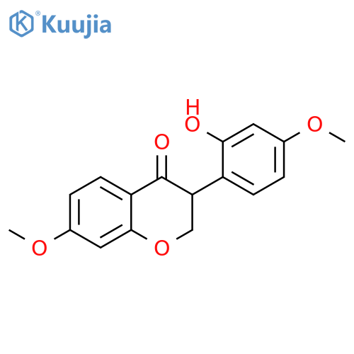 4H-1-Benzopyran-4-one, 2,3-dihydro-3-(2-hydroxy-4-methoxyphenyl)-7-methoxy- (9CI) structure