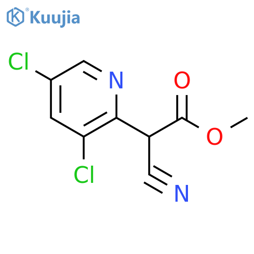 Cyano-(3,5-dichloro-pyridin-2-yl)-acetic acid methyl ester structure