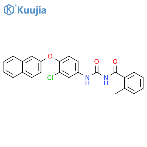 Benzamide, N-[[[3-chloro-4-(2-naphthalenyloxy)phenyl]amino]carbonyl]-2-methyl- structure